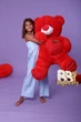 Плюшевый мишка с сердцем BigBears 100 см. Красный - изображение 1