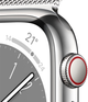 Smartwatch Apple Watch Series 8 GPS + LTE 45mm Silver Stainless Steel Case with Silver Milanese Loop (MNKJ3) - obraz 3