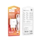 Мережевий зарядний пристрій Hoco C106A USB 2.1A біле + кабель USB to MicroUSB 1m - зображення 3
