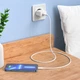 Мережевий зарядний пристрій Hoco C106A, 2.1А, USB, білий + кабель USB to Lightning - зображення 5
