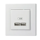 Розетка USB 2.0 port 5V DC max 2.1A біла Asfora Schneider Electric EPH2700221 - изображение 1