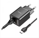 Зарядное устройство Hoco Type-C Cable Maker dual Port charger set N25 |2USB, 2.1A| black - изображение 1