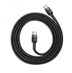 Кабель Baseus CATKLF-GG1 Cafule Type-C to Type-C PD 2.0 60W, 1м gray/black - изображение 4