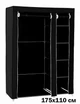 Складна шафа для зберігання одягу Storage Wardrobe Чорний тканинний - зображення 1