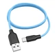 Кабель Hoco X21 USB Type-A Type-C 3 A 1m Blue-Black (6931474711939) - зображення 1