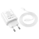 Мережевий зарядний пристрій з кабелем HOCO C80A Plus Rapido PD20W+QC3.0 charger set(C to iP) White (6931474779892) - зображення 6