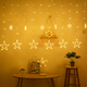 LED гирлянда новогодняя STAR цвет Теплый Белый 8 режимов от 220В - изображение 5