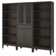 Книжкова шафа IKEA IDANAS 244x39x211 см темно-коричнева морилка (794.373.29) - изображение 1
