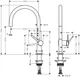 Смеситель-кран кухонный HANSGROHE Talis матовый черный 72804670 - изображение 2