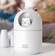Увлажнитель воздуха с функцией детского ночника и аромадиффузора Rovus Humidifier Cat c подсветкой LED 3в1 на 300 мл Котик Белый - изображение 4