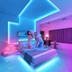 Світлодіодна стрічка з блоком живлення HitLED NEON 5 метрів, силіконова, вологозахищена 12V-220V Синя - зображення 4