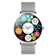 Ультра тонкий смарт-годинник Smart Watch T8 AMOLED дисплей, пульсометр, оксиметр, тонометр, крокомір, режим спорт, для чоловіків і жінок, срібло (001438763). - зображення 4