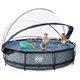 Каркасний басейн Exit Toys EXIT 360 х 76 см/6125 л Сірий камінь круглий з куполом + насос - зображення 5