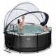Бассейн каркасный Exit Toys EXIT 360 х 122 см/10126 л Черный кожа круглый с куполом + насос 70 Вт - изображение 4