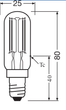 Лампа LED филаментная 4.2W 220V 470lm 2700K E14 DIM 25х83mm капсула [4058075432932] OSRAM LED SPECIAL T26 - изображение 4