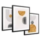 Модульна картина 3в1, Gold geometric Printedwall, сучасний живопис, 43 х 99 см (0148) - изображение 1