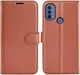 Чехол IETP для Motorola Moto E20 / E40 книжка кожа PU с визитницей коричневый - изображение 6