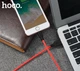 Кабель HOCO X21 USB to iP 2A, 1m, silicone, TPE connectors, Black+Red - зображення 6