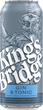 Упаковка слабоалкогольного напитка King's Bridge Джин Тоник 7% 0.5 л х 24 шт (4820252121089) - изображение 2