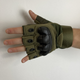 Тактические перчатки без пальцев Gloves HF 1 олива M - изображение 6