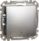 1-клавишный переключатель с синей LED подсветкой Schneider Electric Sedna Design Матовый алюминий (SDD170106L) - изображение 1