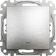 1-клавишный переключатель с синей LED подсветкой Schneider Electric Sedna Design Матовый алюминий (SDD170106L) - изображение 3