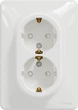Двойная розетка 2P + E с заземляющим контактом Schneider Electric Sedna Design Белый (SDD311221) - изображение 3