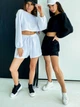 Костюм жіночий літній котоновий блуза та шорти прямого вільного крою Seventeen L-XL Чорний 1751.4658 - зображення 3