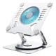 Подставка для ноутбука VHG S63 складная поворотная 360⁰C с вентилятором Rotatable Laptop Stand Silver - изображение 1