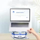 Подставка для ноутбука VHG S63 складная поворотная 360⁰C с вентилятором Rotatable Laptop Stand Silver - изображение 3