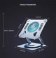 Подставка для ноутбука VHG S63 складная поворотная 360⁰C с вентилятором Rotatable Laptop Stand Silver - изображение 6
