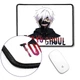Коврик для мишки с оверлоком Токийский гуль Кэн Канэки лого-портрет(Tokyo Ghoul) (5962-3528-L) L - изображение 2