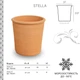 Вазон Terraneo Stella 27x27 cм Терракотовый (700131) - изображение 5