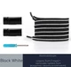 Эластичные плоские шнурки для обуви FASTLACES T9-7B Black White - изображение 1