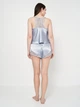 Пижама (майка + шорты) женская Trendyol THMSS22PT0269 40 Blue (8683047138152) - изображение 2