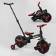 Велосипед-трансформер для дитини від 2 до 4 років Best Trike колеса PU 10'', батьківська ручка, знімні педалі 23031 - зображення 3