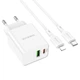 Сетевое зарядное устройство Borofone BA69A 1USB/1Type-C, QC/PD, 20W, 3A адаптер с Lightning кабелем - изображение 1