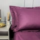 Постельное однотонное бельё Люкс MLS Поплин комплект Евро 200*220/50*70 марсала - изображение 1