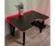 Стіл з LED RGB підсвічуванням комп'ютерний геймерський ігровий DROM Lite Black + підставка під ПК - зображення 1