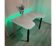 Стіл комп'ютерний геймерський ігровий DROM Lite White + LED RGB підсвічування з пультом - зображення 2