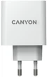 Зарядний пристрій Canyon H-65 GaN PD 65W QC 3.0 White (CND-CHA65W01) - зображення 3