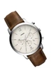 Мужские наручные часы Fossil FS5380 / Коричневый ремешок - изображение 3