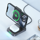 Беспроводная зарядка AceFast E3 Desktop 3in1 Wireless Charging Stand, Black - изображение 4