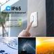 Беспроводной дверной звонок TECKNET, индикаторы светодиодные, водонепроницаемый IP65 (1x передатчик и 1x приемник) (белый) - изображение 5
