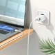 Сетевое зарядное устройство с быстрой зарядкой 20Вт, Type-C и USB, кабель Type-C на Lightning, белый - изображение 6