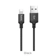 Кабель HOCO X14 USB to iP 2A, 1m, nylon, aluminum connectors, Black (6957531062820) - изображение 1
