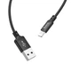 Кабель HOCO X14 Times Speed Lightning 2A/1m Black - зображення 3