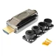 Разъем кабельный HDMI штекер Hyperline ACM-HDMI19-M-PCB с PCB и металлическим разборным корпусом для кабеля Ø 5–10 мм (4 разных вставки) - изображение 1