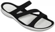 Женские шлепанцы Crocs Swiftwater Sandal 38 (EU 38-39) черный/белый 203998 - изображение 4