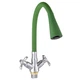 Смеситель для кухни DOMINO DK-H1-2N-103SK-G05 с гибким изливом, хром/зеленый - изображение 2